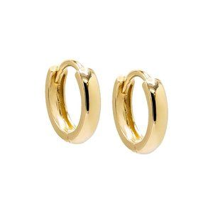 10MM Tiny Wide Solid Cartilage Huggie Earring 14K BRAND NEW PAIR